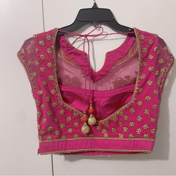 Pink and orange Lehenga - Picture 8 of 11
